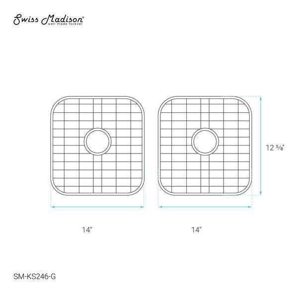 Swiss Madison 13 x 12 Stainless Steel Kitchen Sink Grid