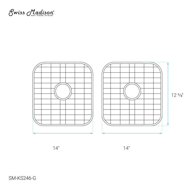 Swiss Madison 13 x 12 Stainless Steel Kitchen Sink Grid