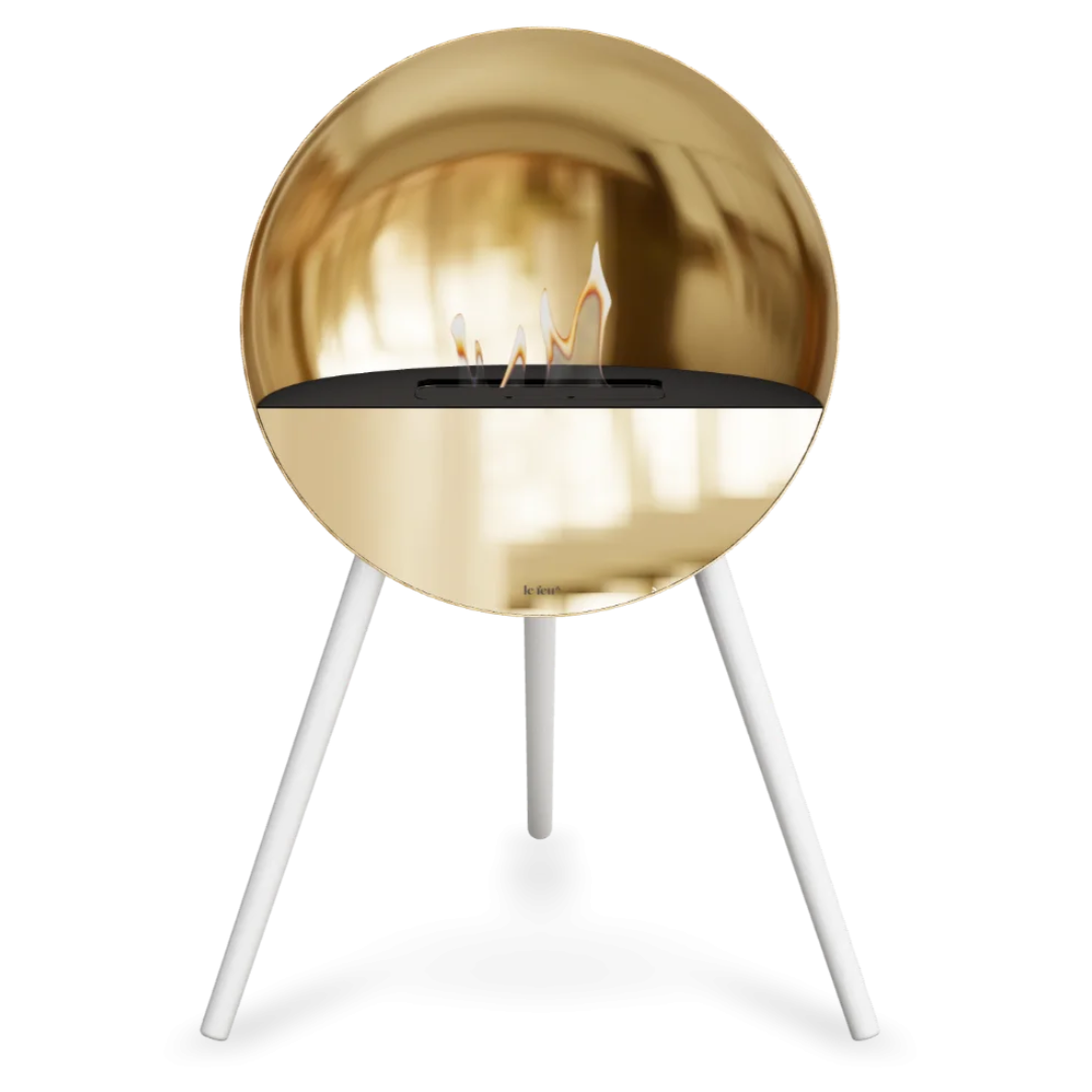 Le Feu EYE Bioethanol Fireplace - Chromed Rose Gold