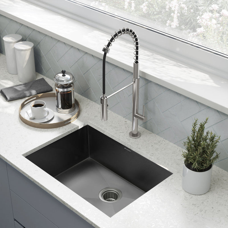 Swiss Madison Tourner 27 x 19 Stainless Steel, Single Basin, Undermount Kitchen Sink in Black