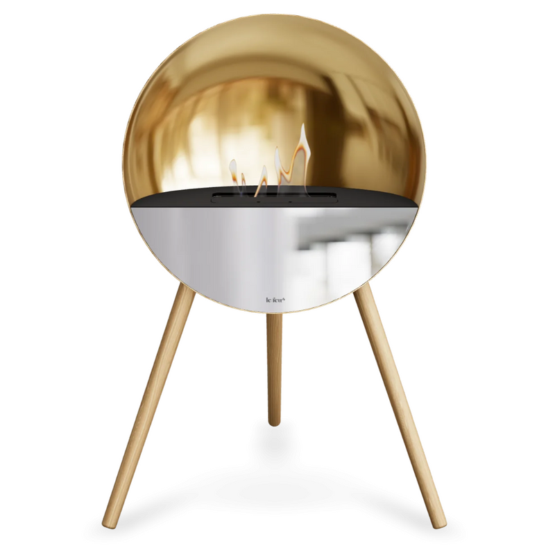 Le Feu EYE Bioethanol Fireplace - Chromed Rose Gold