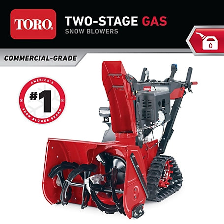 Toro Power 28 in. Hydrostatic Track Drive TRX HD 1428 OHXE 420cc 2-Stage Electric Start Gas Snow Blower, Hand Warmers