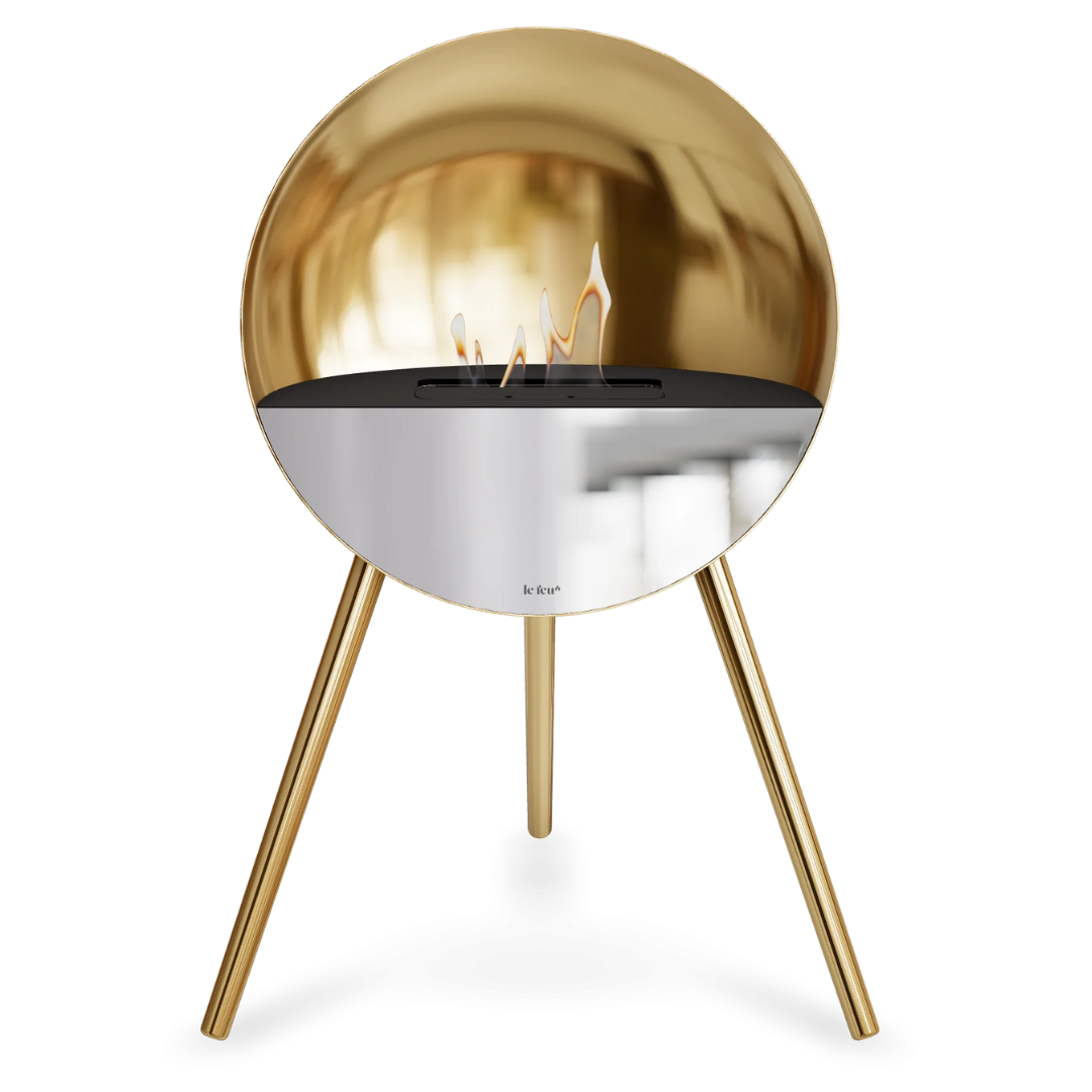 Le Feu EYE Bioethanol Fireplace - Chromed Rose Gold