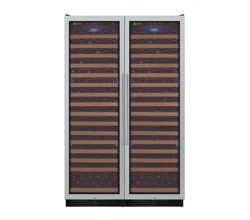 Allavino - 48"  348-Bottle Dual-Zone FlexCount Classic II Tru-Vino Side by Side Stainless Steel Wine Cooler (BF 2X-YHWR174-1S20)