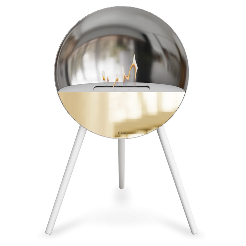 Le Feu EYE Bioethanol Fireplace - Chromed Silver