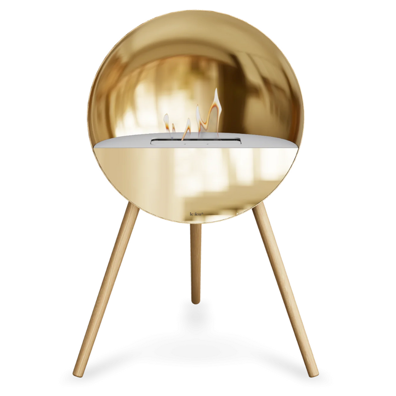 Le Feu EYE Bioethanol Fireplace - Chromed Rose Gold