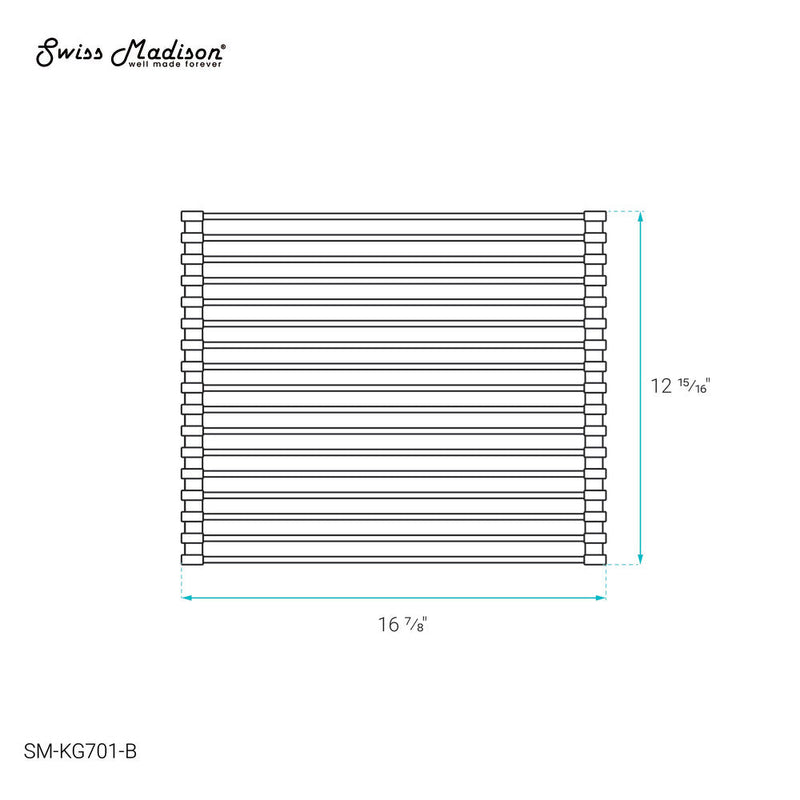 Swiss Madison 17" x 13" Kitchen Sink Grid, Black