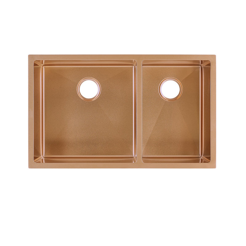 Swiss Madison Rivage 33 x 20 Stainless Steel, Dual Basin, Undermount Kitchen Sink in Rose Gold