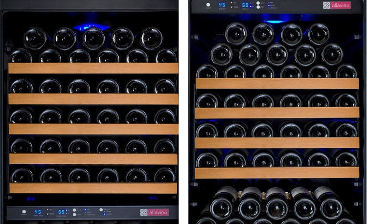 Allavino - 47" 349-Bottle Three-Zone Side by Side Wine Cooler (BF 3Z-VSWR7772) -  FlexCount II Tru-Vino