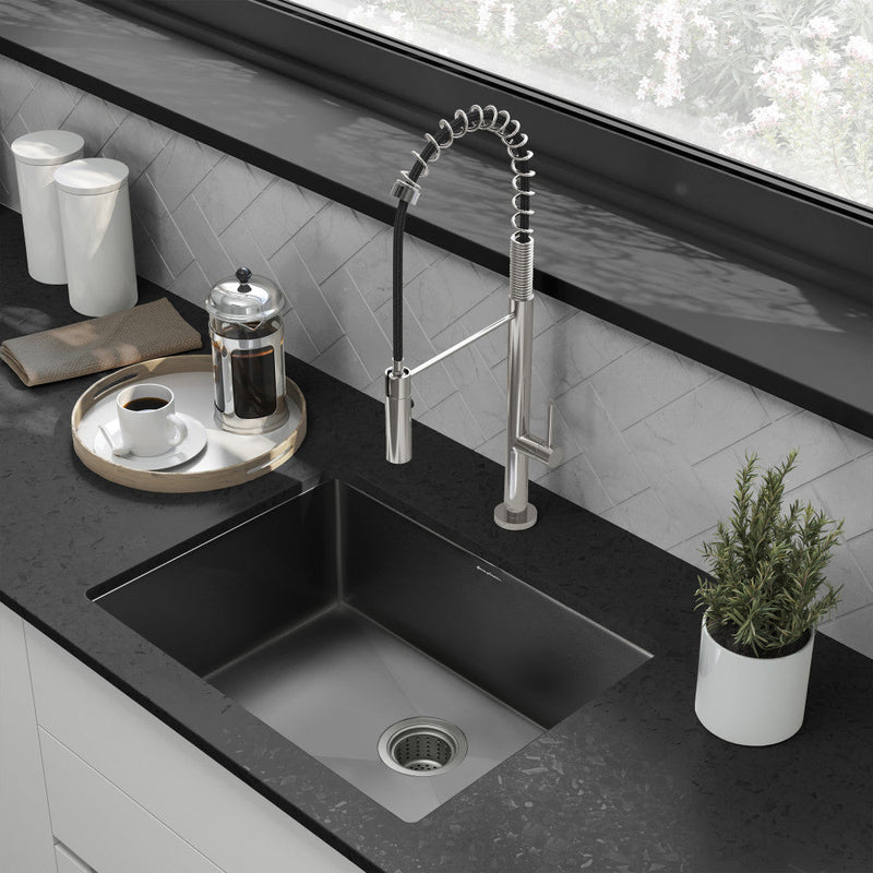 Swiss Madison Rivage 23 x 18 Stainless Steel, Single Basin, Undermount Kitchen Sink, Black