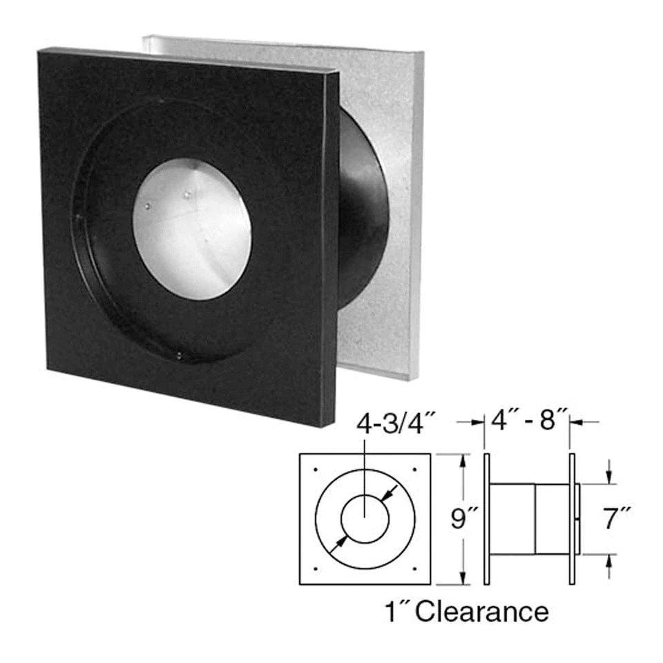 ComfortBilt Duravent 4 Inch Wall Thimble 4PVP-WT