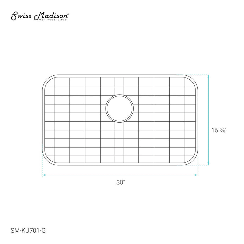 Swiss Madison Stainless Steel, Undermount Kitchen Sink Grid for 32 x 19 Sinks