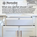 Nantucket 30 Inch Farmhouse Fireclay Sink with White Finish FCFS3020-FL