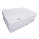 Nantucket Vineyard 30" Fireclay Farmhouse Sink White FCFS3020S-Filigree