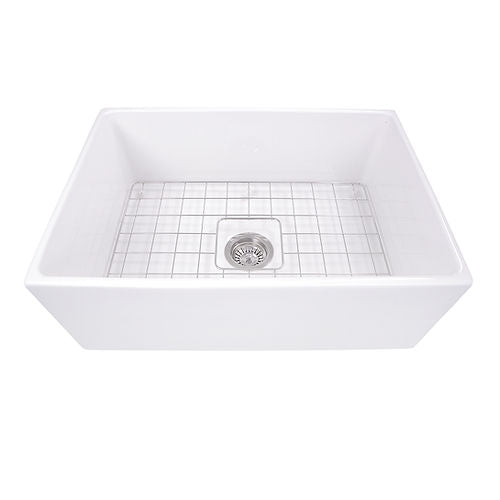 Nantucket Cape 27" Fireclay Farmhouse Sink White T-FCFS27