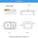 Nantucket Sinks 33-inch Double Bowl Workstation Fireclay Apron Sink with Cutting board Dennis33DB