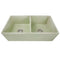 Nantucket Vineyard 33" Fireclay Farmhouse Sink Double Bowl Light Green FCFS3318D-ShabbyGreen