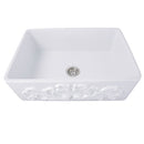 Nantucket Vineyard 33" Fireclay Farmhouse Sink White FCFS3320S-Filigree