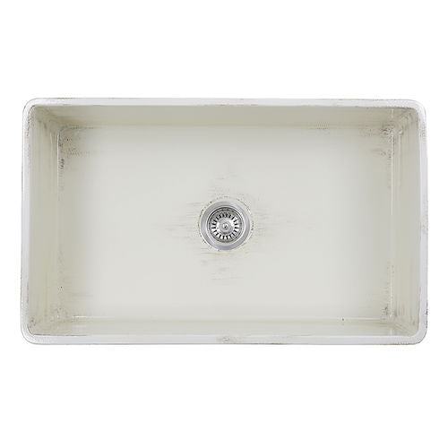 Nantucket Vineyard 33" Fireclay Farmhouse Sink Pale Yellow FCFS3320S-ShabbyStraw