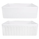 Nantucket 30 Inch Farmhouse Fireclay Sink with White Finish FCFS3020-FL