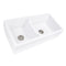 Nantucket Cape 36" Fireclay Farmhouse Sink 60/40 Double Bowl White Hyannis-36-DBL