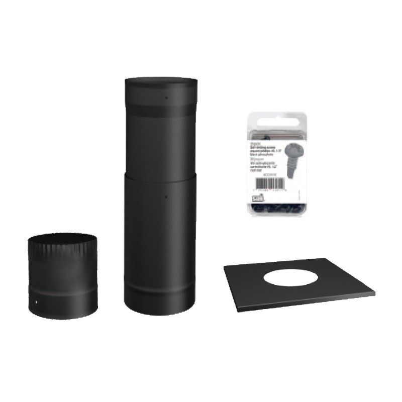 Drolet 6'' BLACK PIPE KIT - TO THE CEILING SP00370