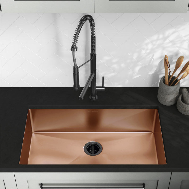 Swiss Madison Rivage 32 x 19 Stainless Steel, Single Basin, Undermount Kitchen Sink, Rose Gold