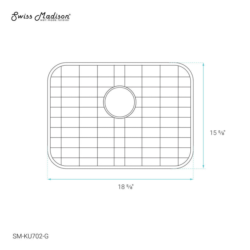 Swiss Madison Stainless Steel, Undermount Kitchen Sink Grid for 23 x 18 Sinks