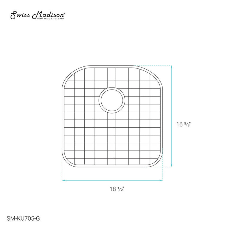 Swiss Madison Stainless Steel Kitchen Sink Grid for 23 x 21 Sinks