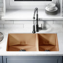 Swiss Madison Rivage 33 x 20 Stainless Steel, Dual Basin, Undermount Kitchen Sink in Rose Gold