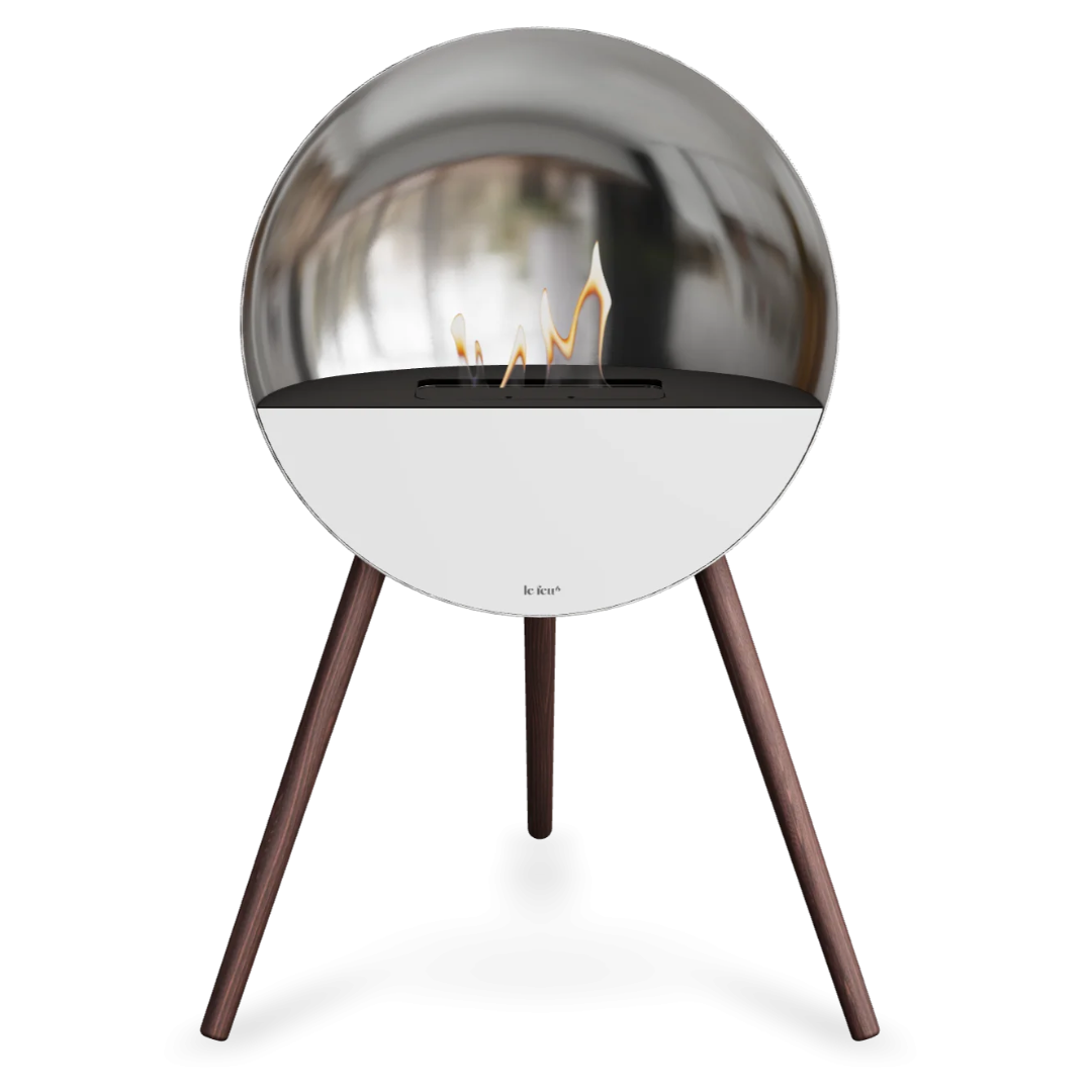 Le Feu EYE Bioethanol Fireplace - Chromed Silver