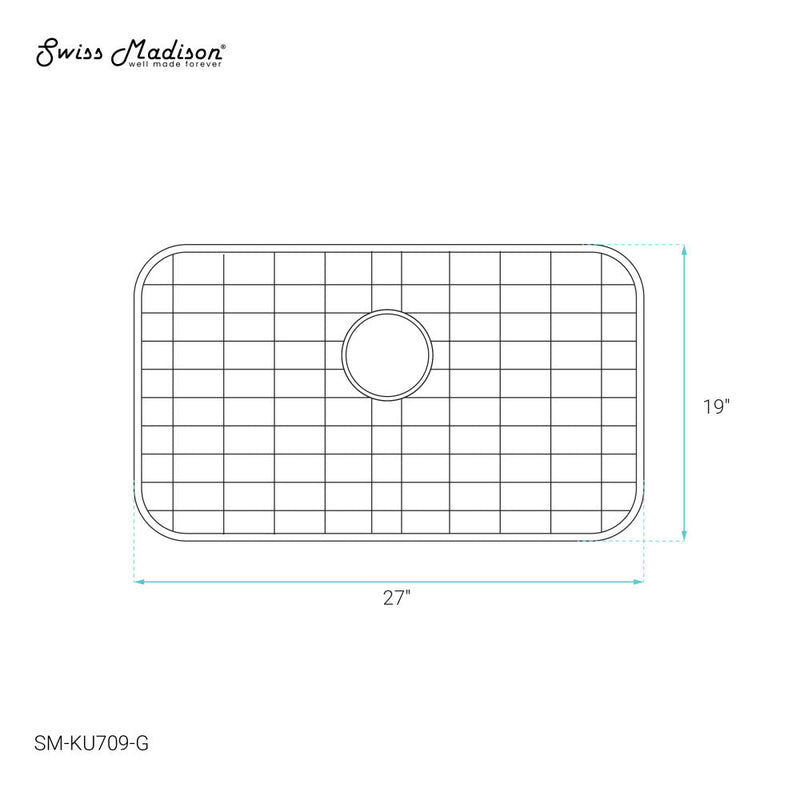 Swiss Madison Stainless Steel, Undermount Kitchen Sink Grid for 27 x 19 Sinks