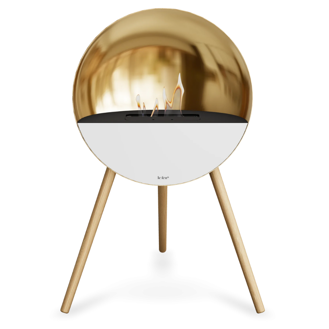 Le Feu EYE Bioethanol Fireplace - Chromed Rose Gold