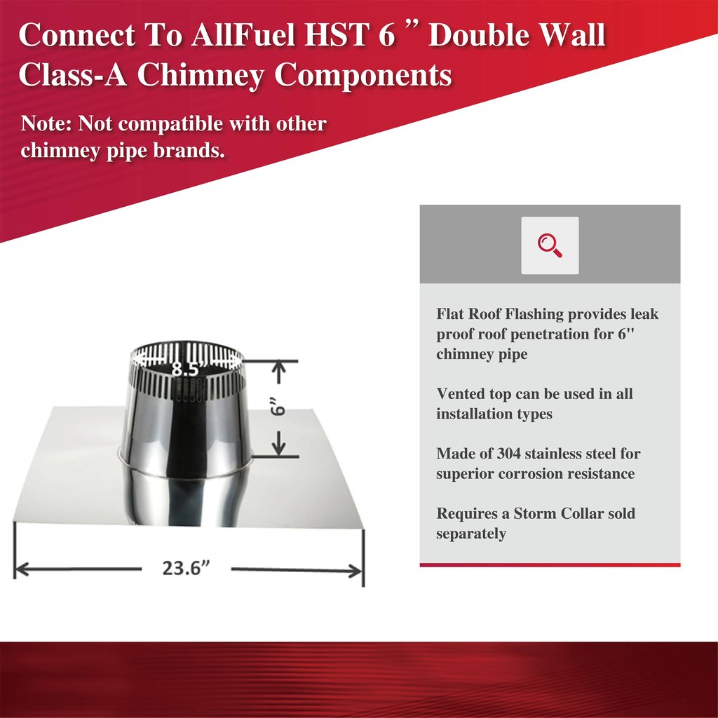 ComfortBilt AllfuelHST Flat Roof Flashing For 6