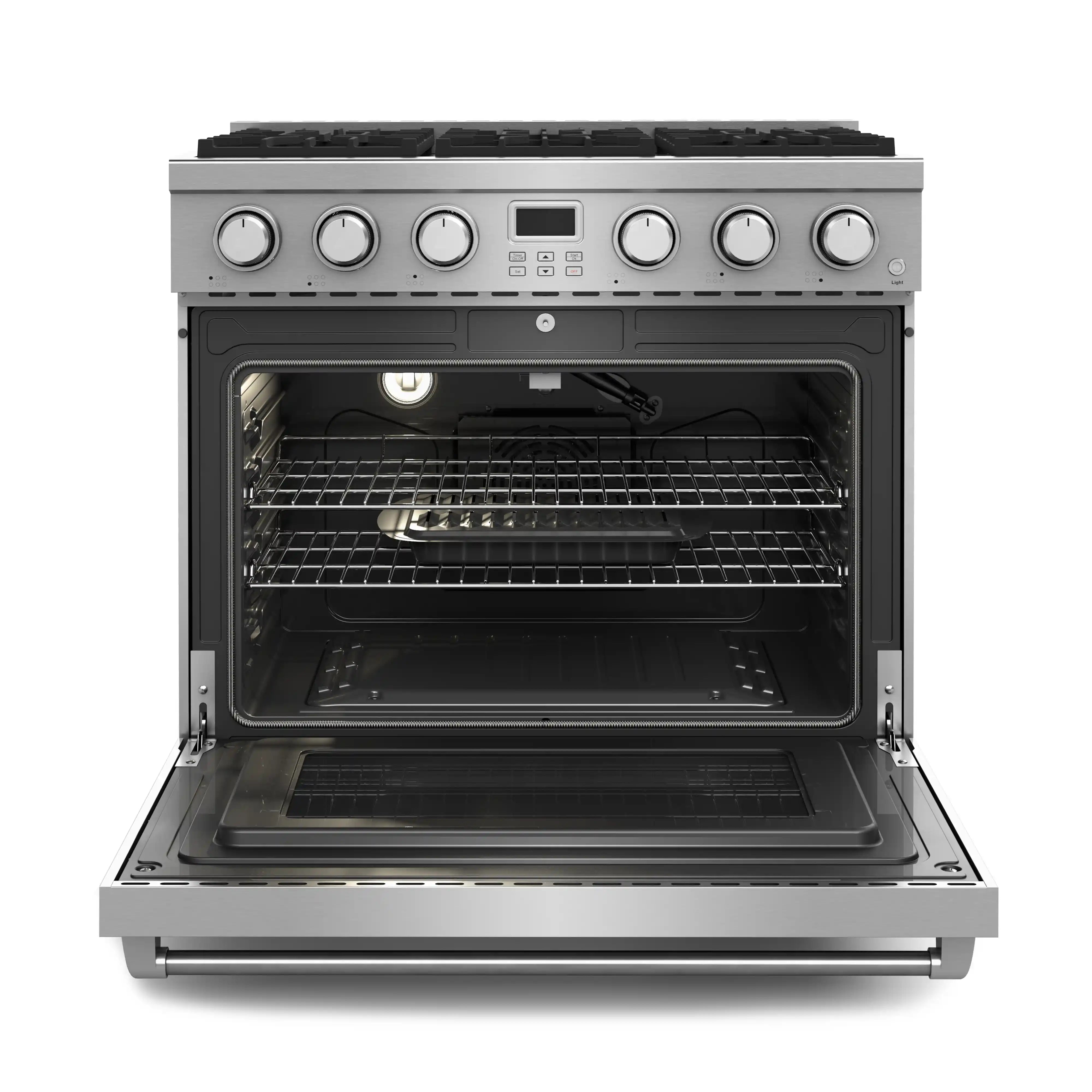 Thor Kitchen 36-Inch Gas Range with 6 Burners, 6.0 cu. ft. Convection Oven in Stainless Steel (ARG36)