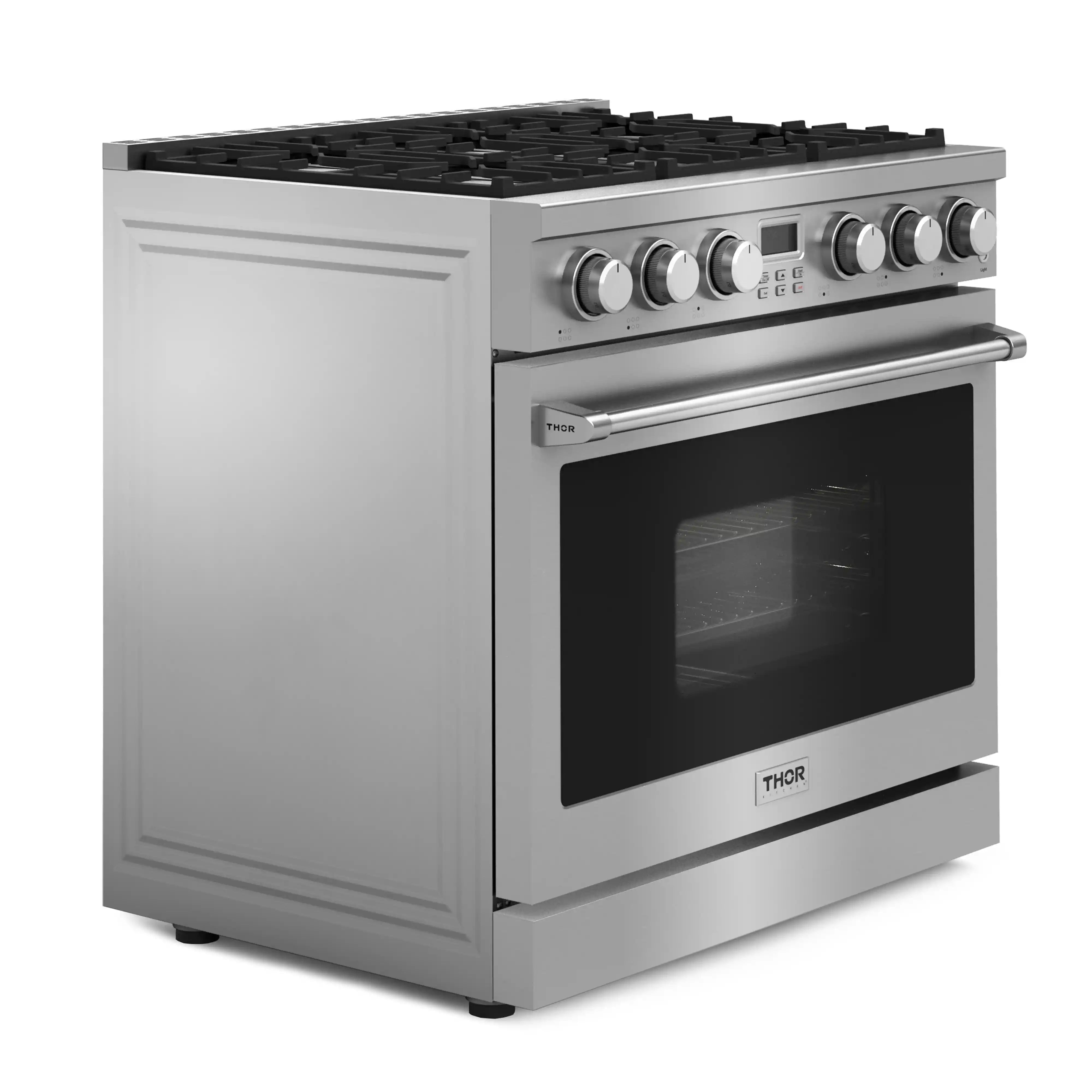 Thor Kitchen 36-Inch Gas Range with 6 Burners, 6.0 cu. ft. Convection Oven in Stainless Steel ARG36LP