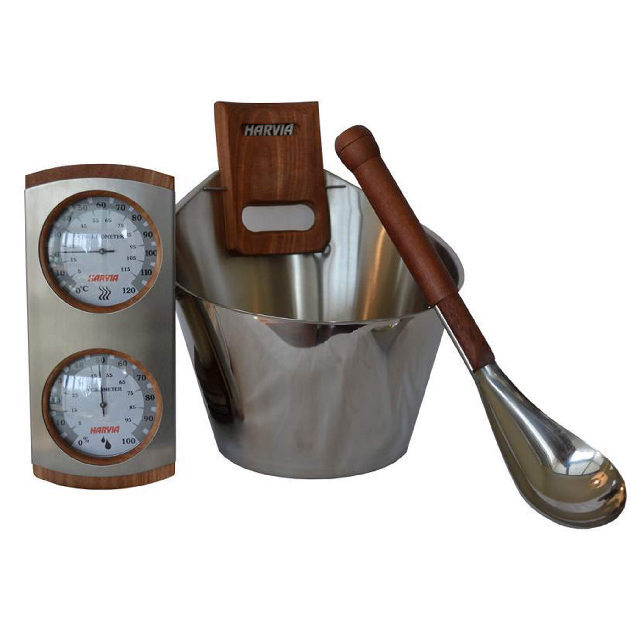 Almost Heaven Harvia Stainless Bucket, Ladle, & Thermometer Kit