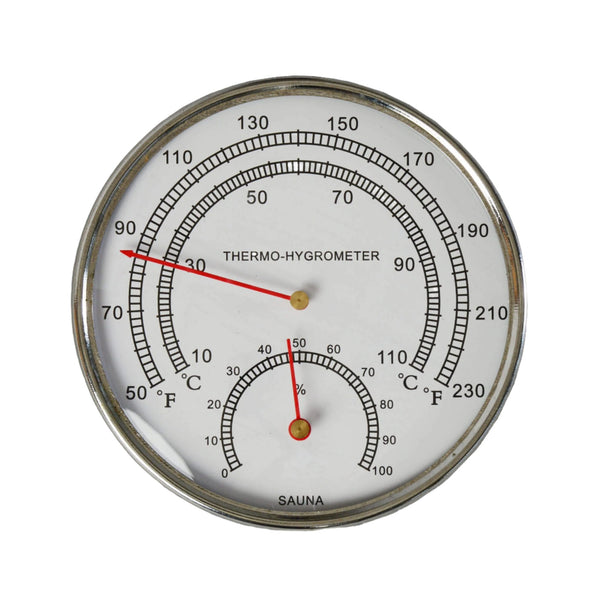 Almost Heaven Sauna Thermometer - 4" Chrome