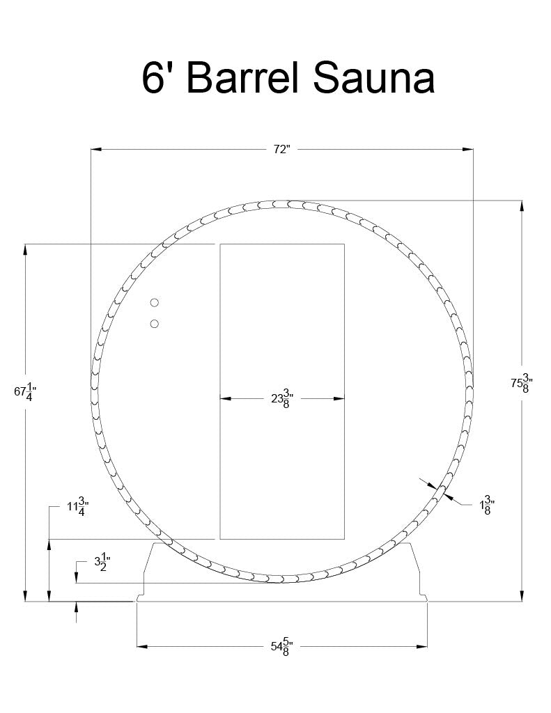 Almost Heaven Vienna 2 Person Canopy Barrel Sauna