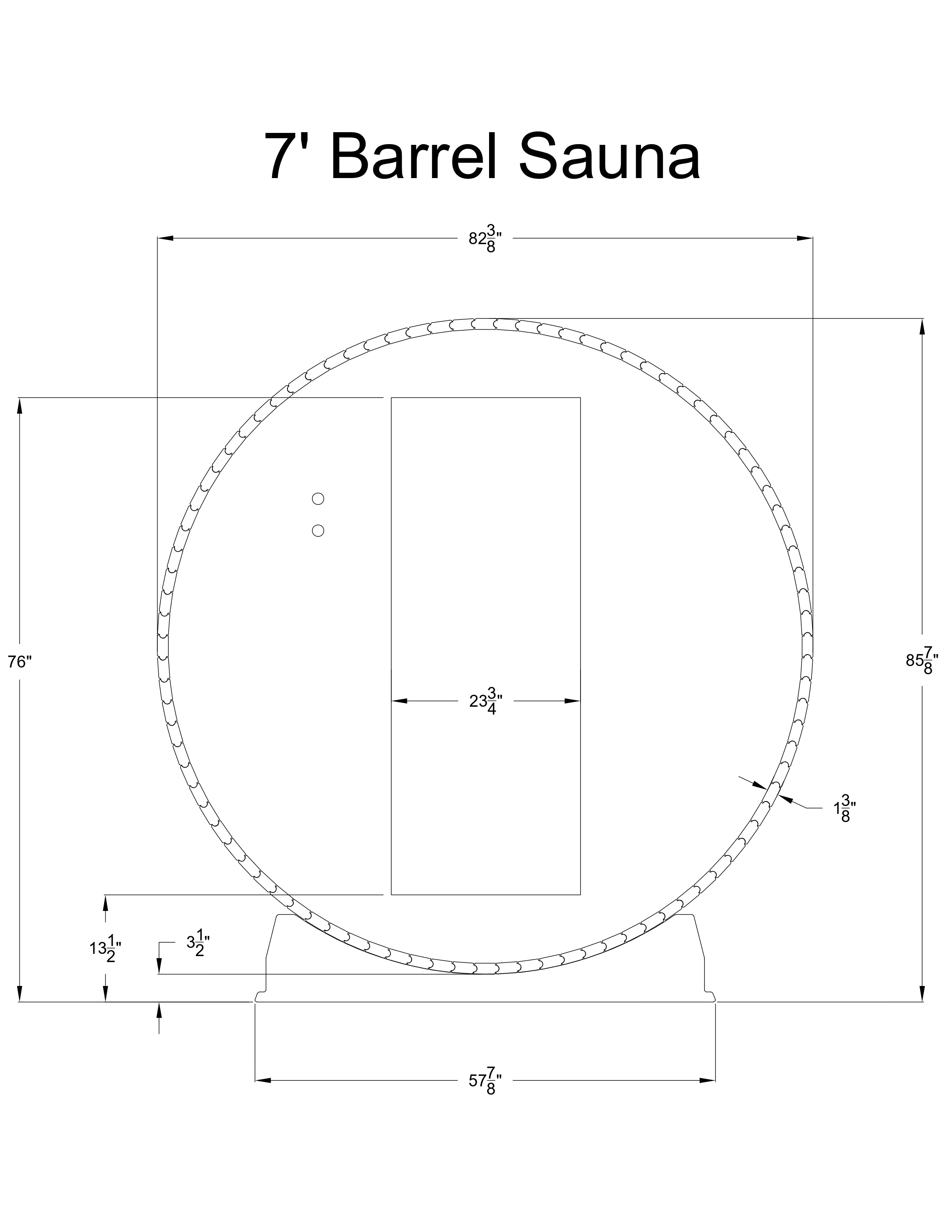 Almost Heaven Grandview 4-6 Person Canopy Barrel Sauna