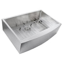 Nantucket Pro Series 33" Stainless Steel Farmhouse Sink, 16 Gauge, Apron332210-SR-16