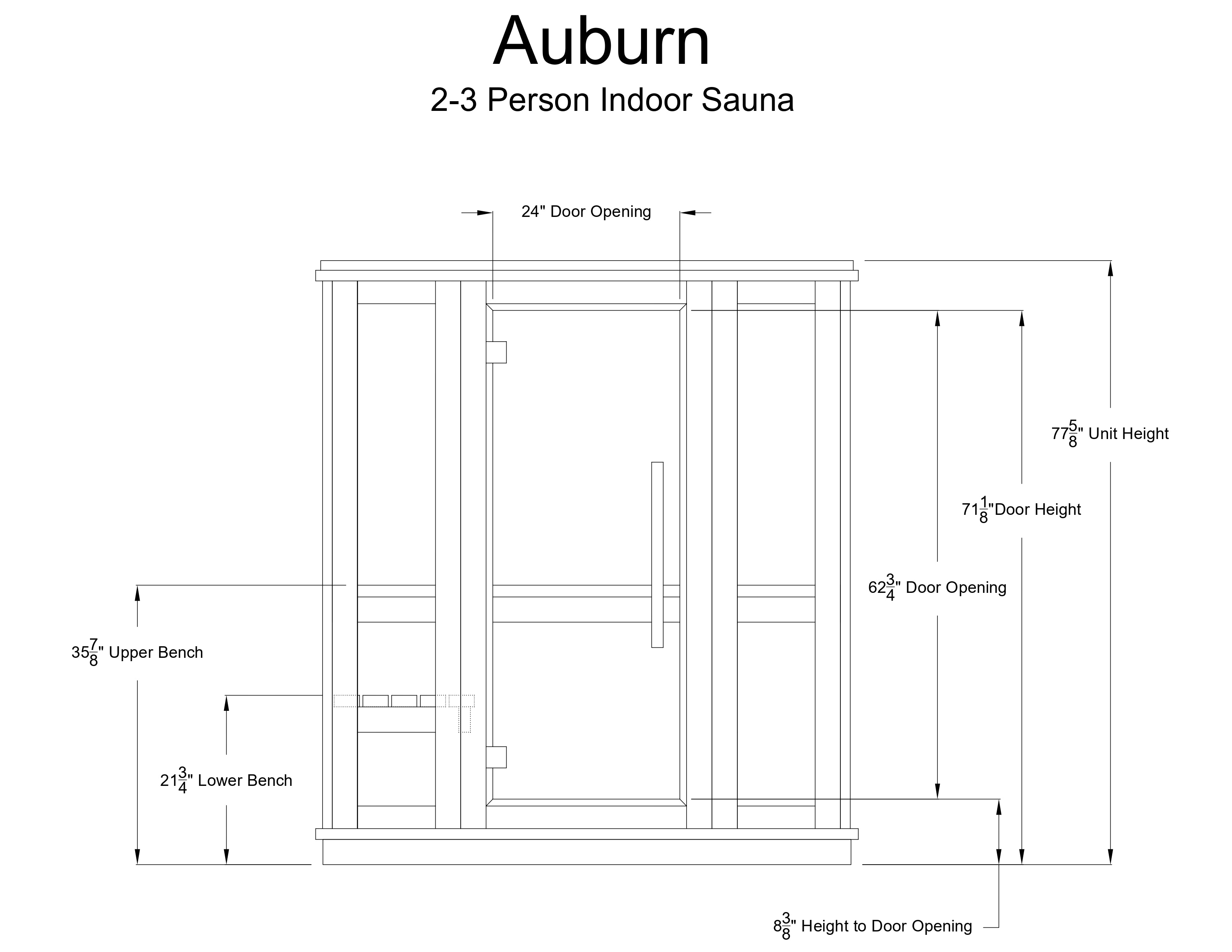 Almost Heaven Auburn 2-3 Person Indoor Sauna