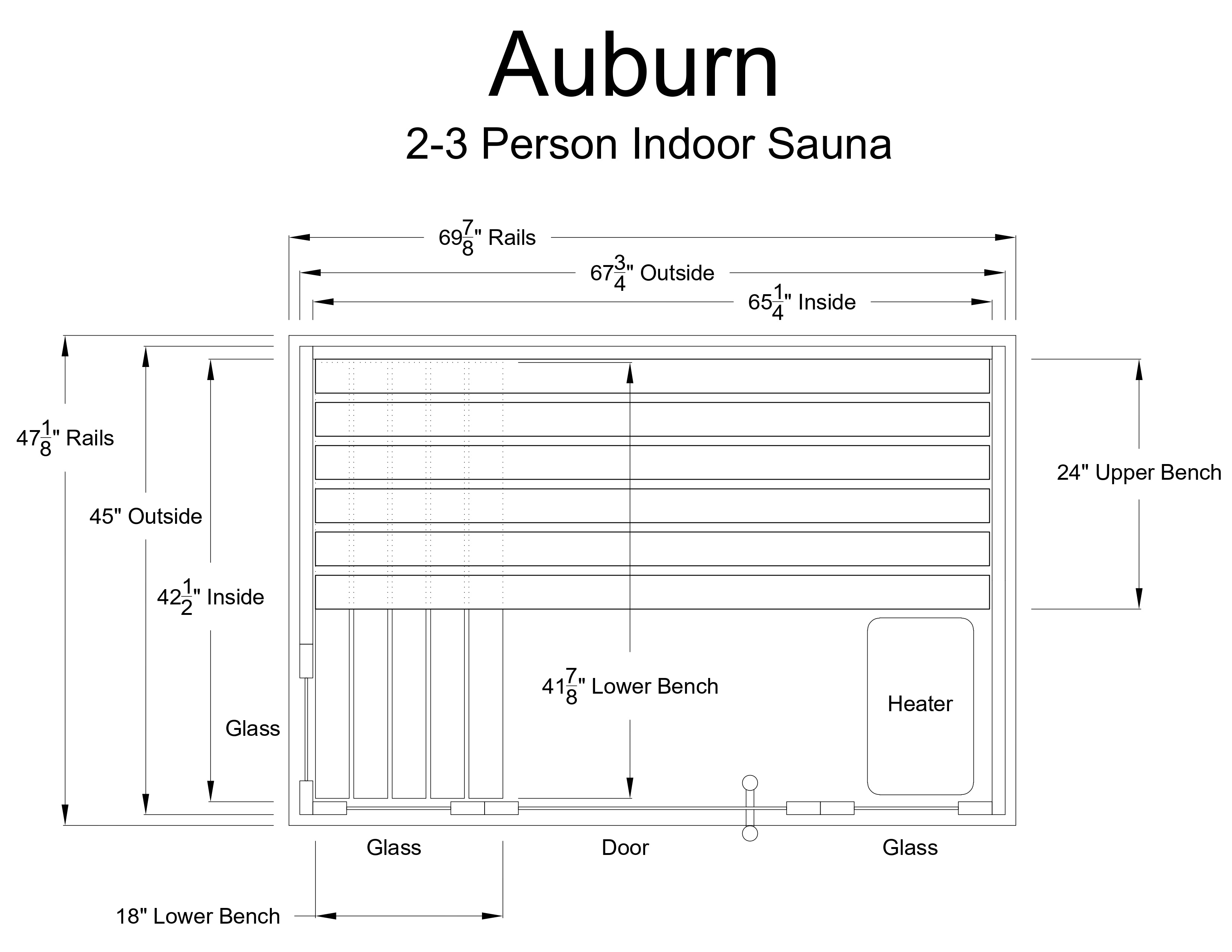 Almost Heaven Auburn 2-3 Person Indoor Sauna