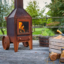 RB73 Bijuga Wood Burning Outdoor Fireplace with Wheels