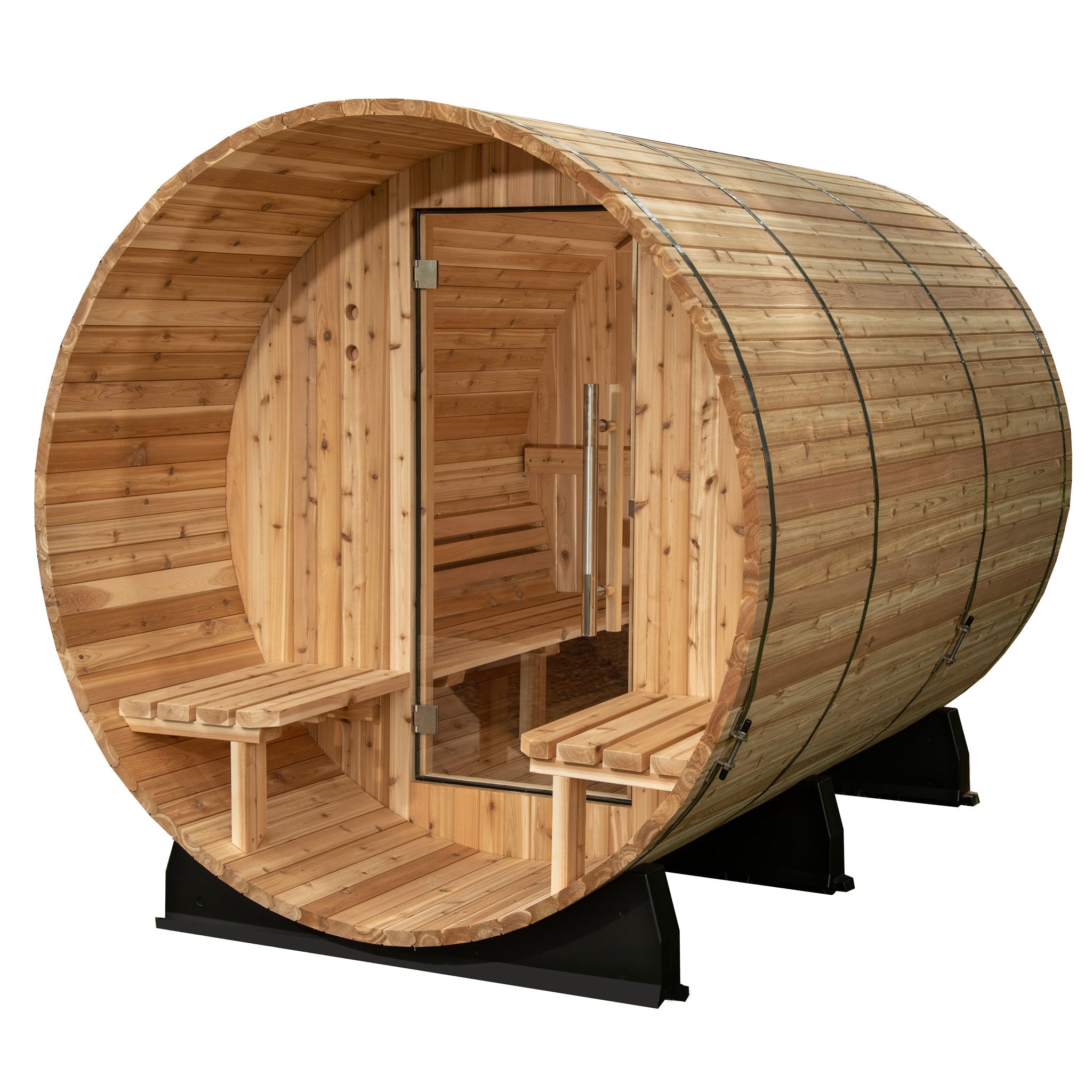 Almost Heaven Charleston 4 Person Canopy Barrel Sauna