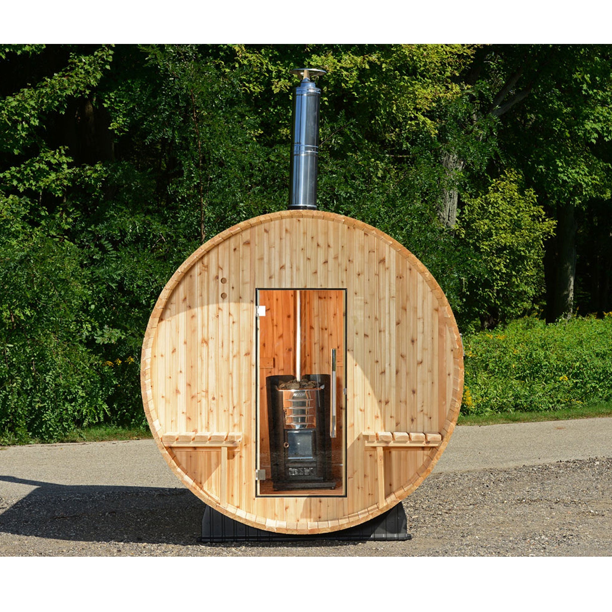 Almost Heaven Grandview 4-6 Person Canopy Barrel Sauna