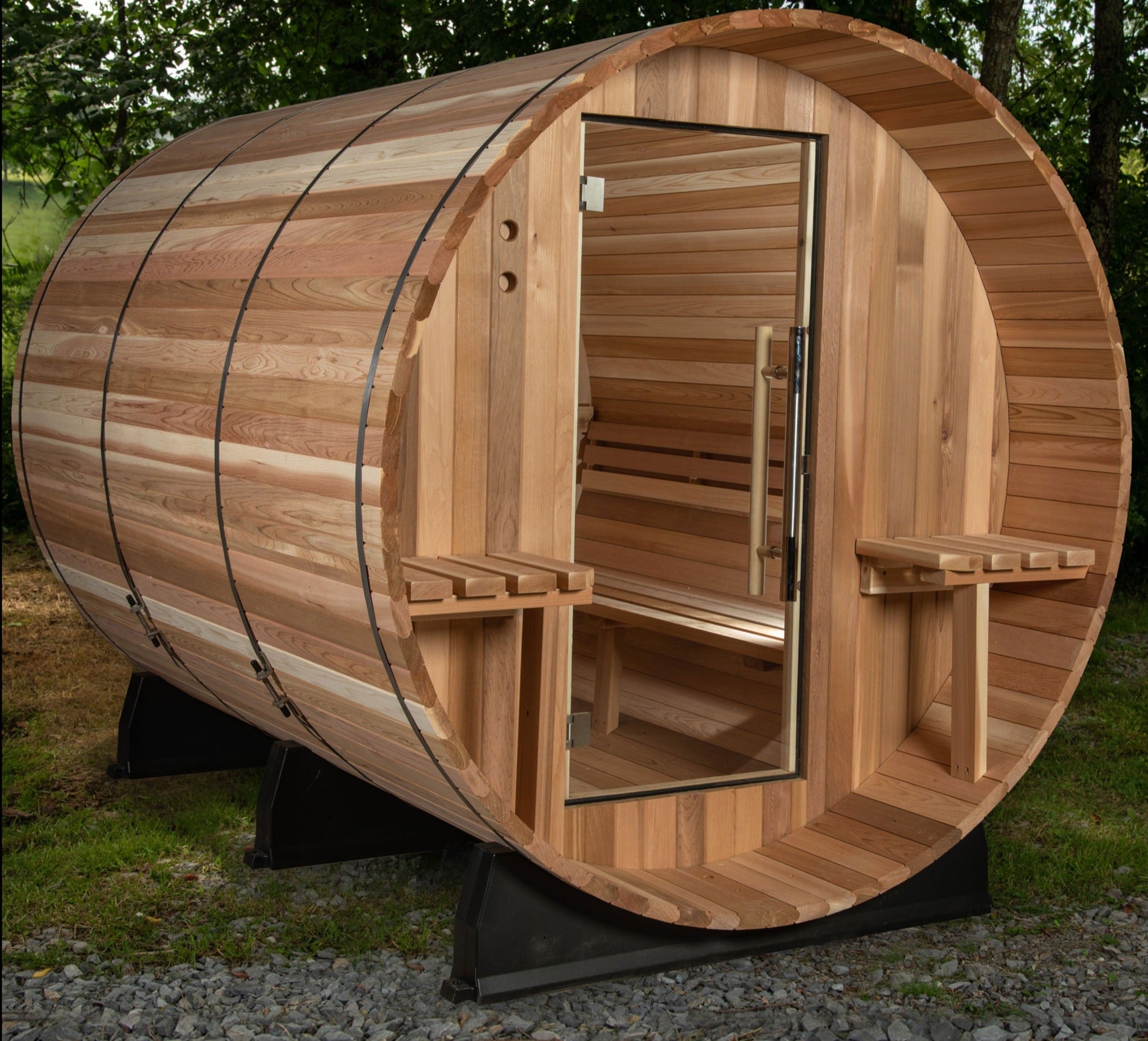 Almost Heaven Huntington 4-6 Person Canopy Barrel Sauna