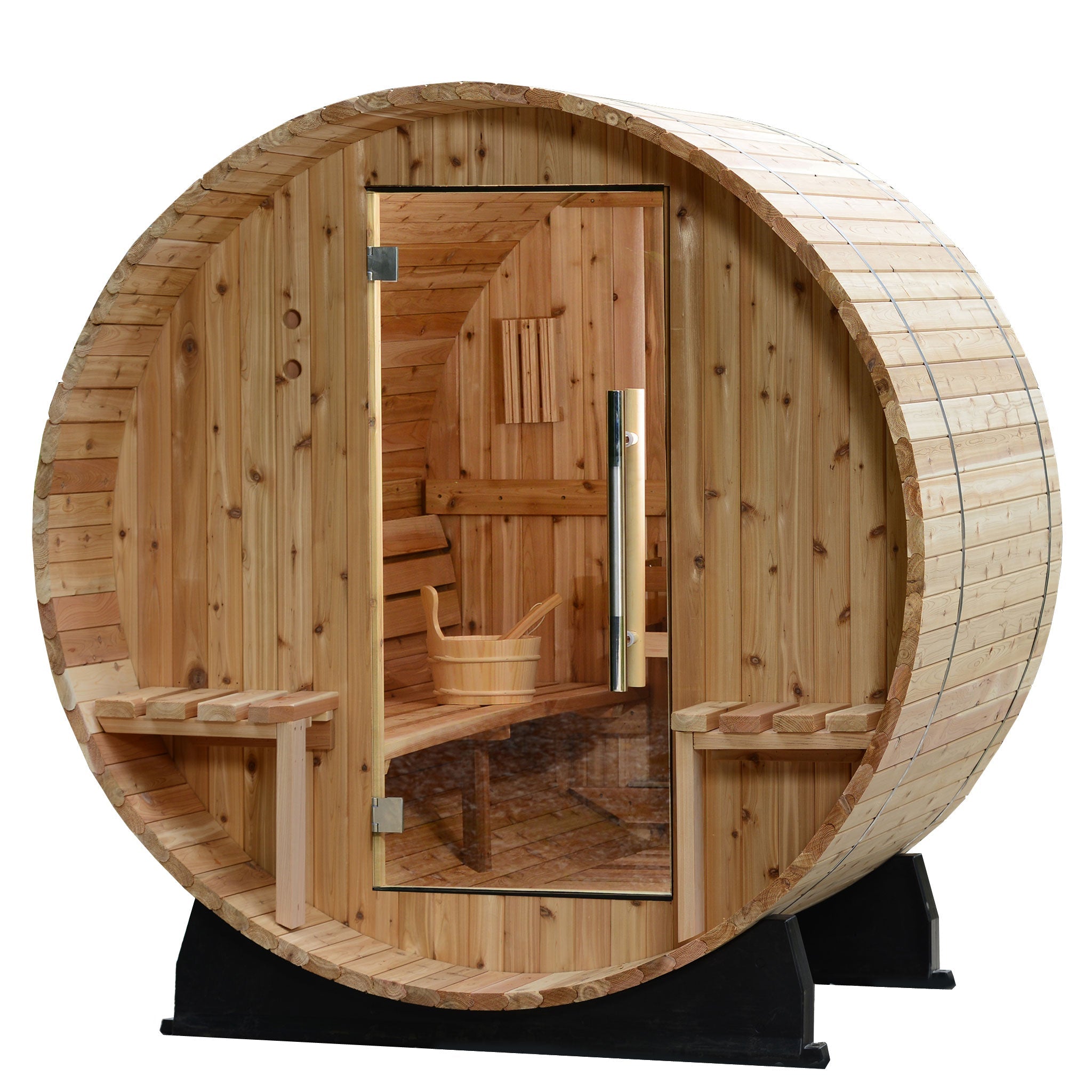 Almost Heaven Vienna 2 Person Canopy Barrel Sauna