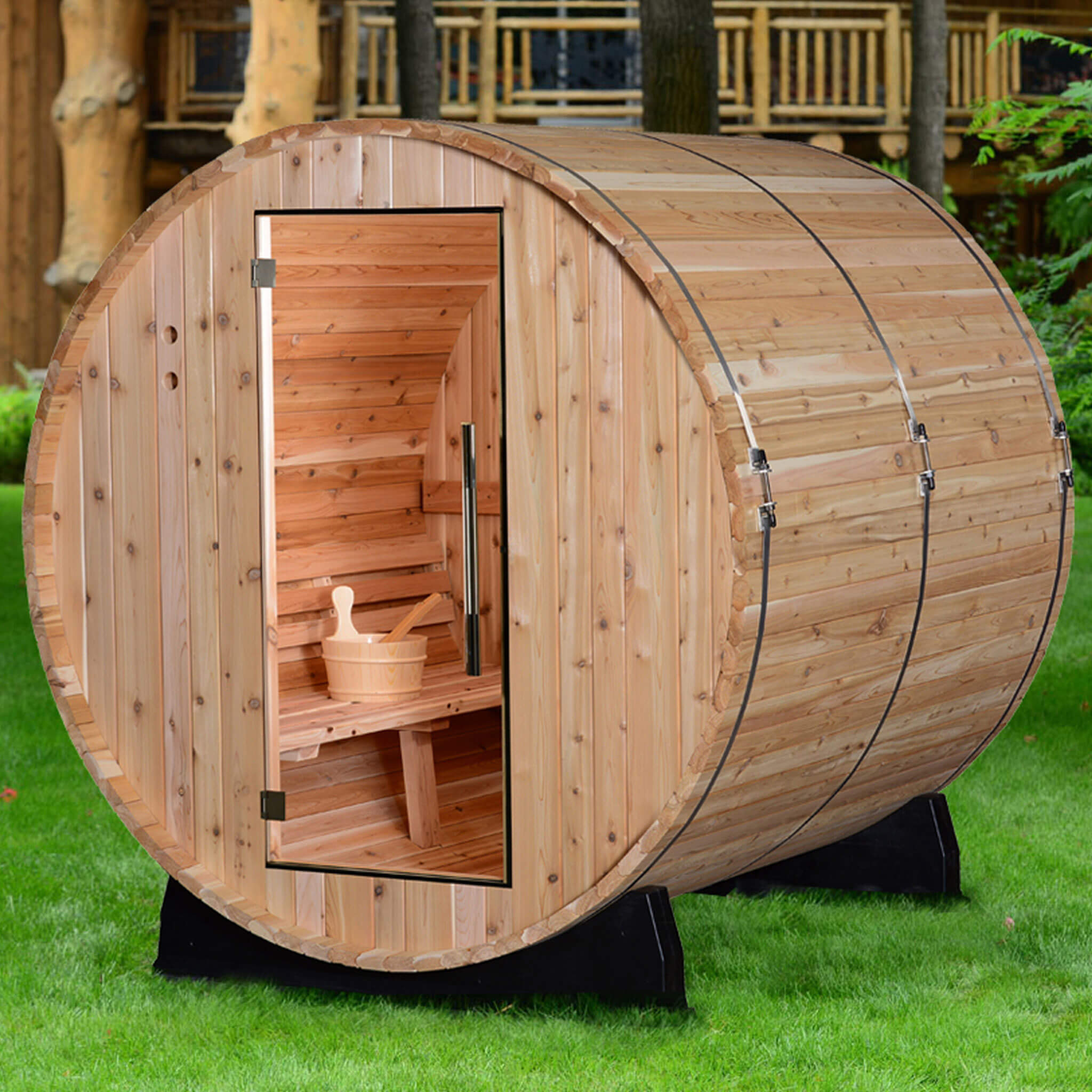 Almost Heaven Pinnacle 4 Person Barrel Sauna