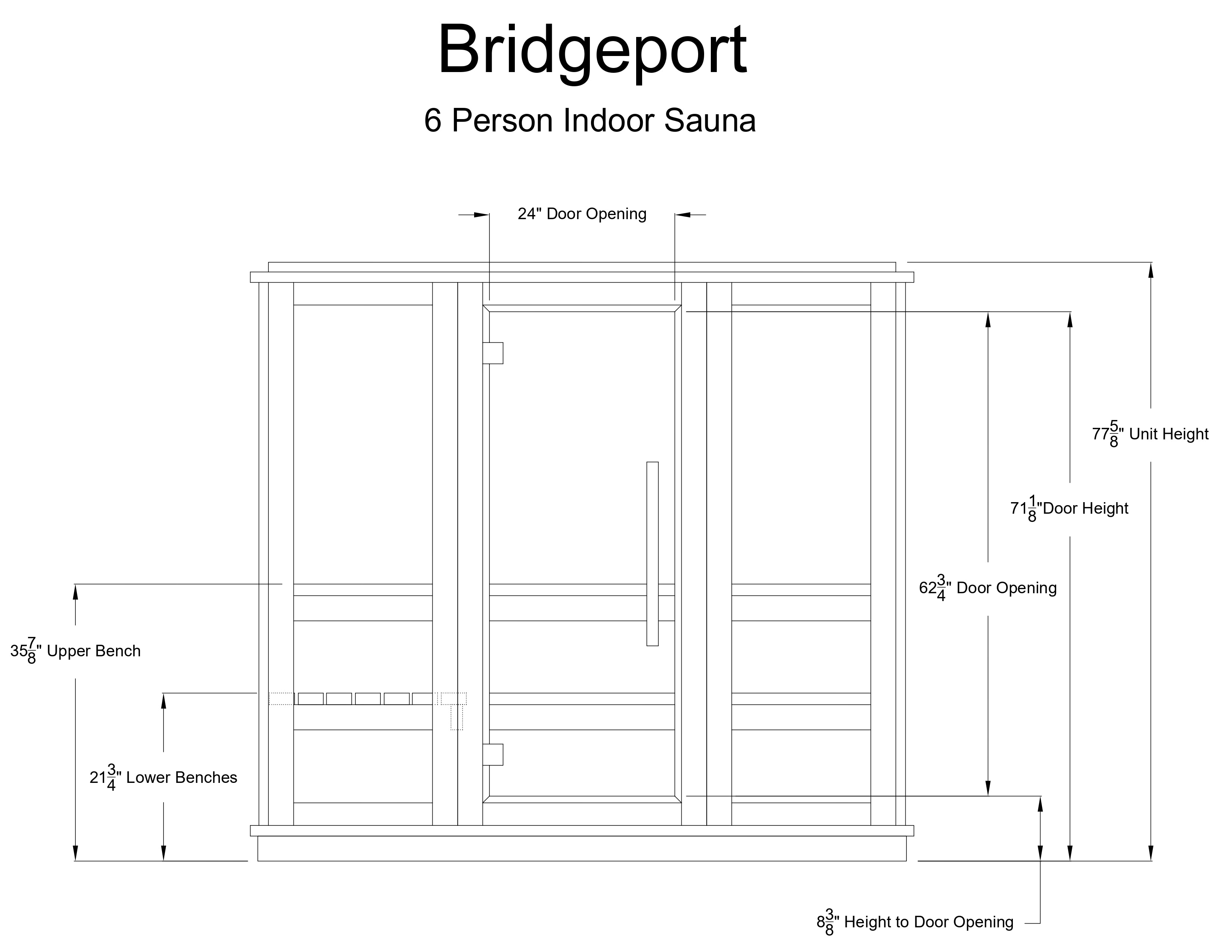 Almost Heaven Bridgeport 6 Person Indoor Sauna